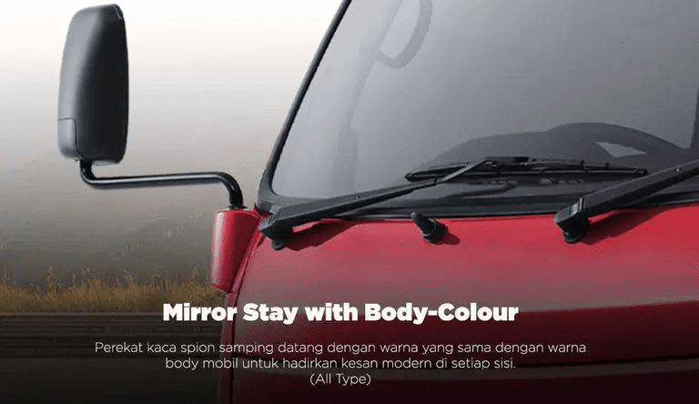 Mirror Stay with Body Colour