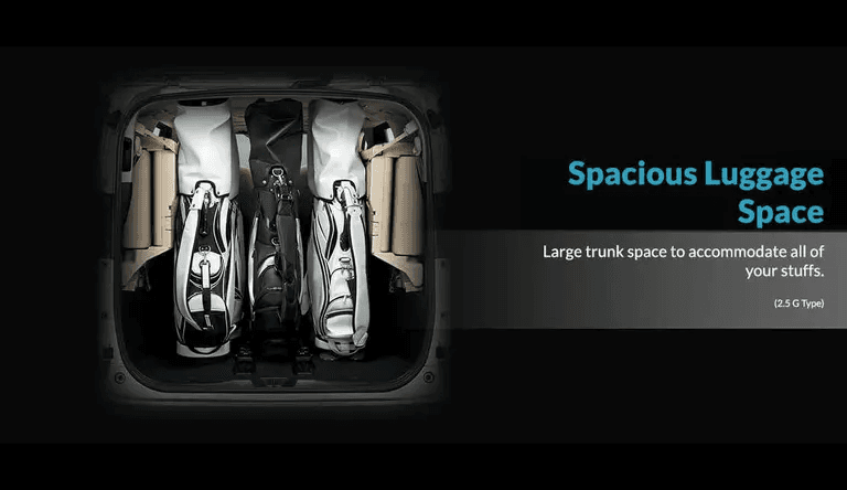 Spacious Luggage Space