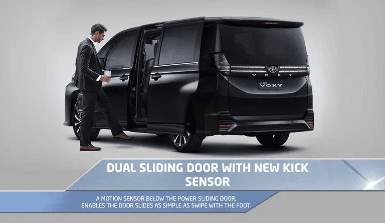 Dual Sliding Door with New Kick Sensor
