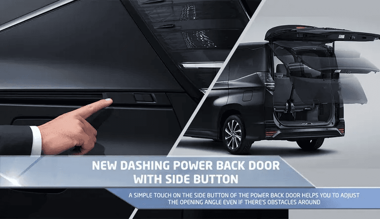 Dashing Power Back Door with Side Button