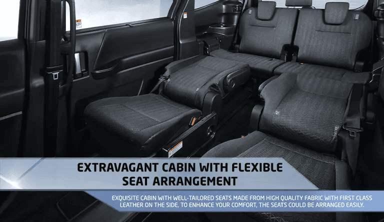 Cabin with Flexible Seat Arrangement