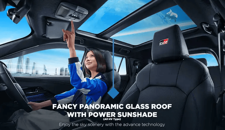 Fancy Panoramic Roof with Power Sunshade